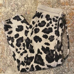 Twenty Montreal Leopard Knit Sweatpants M